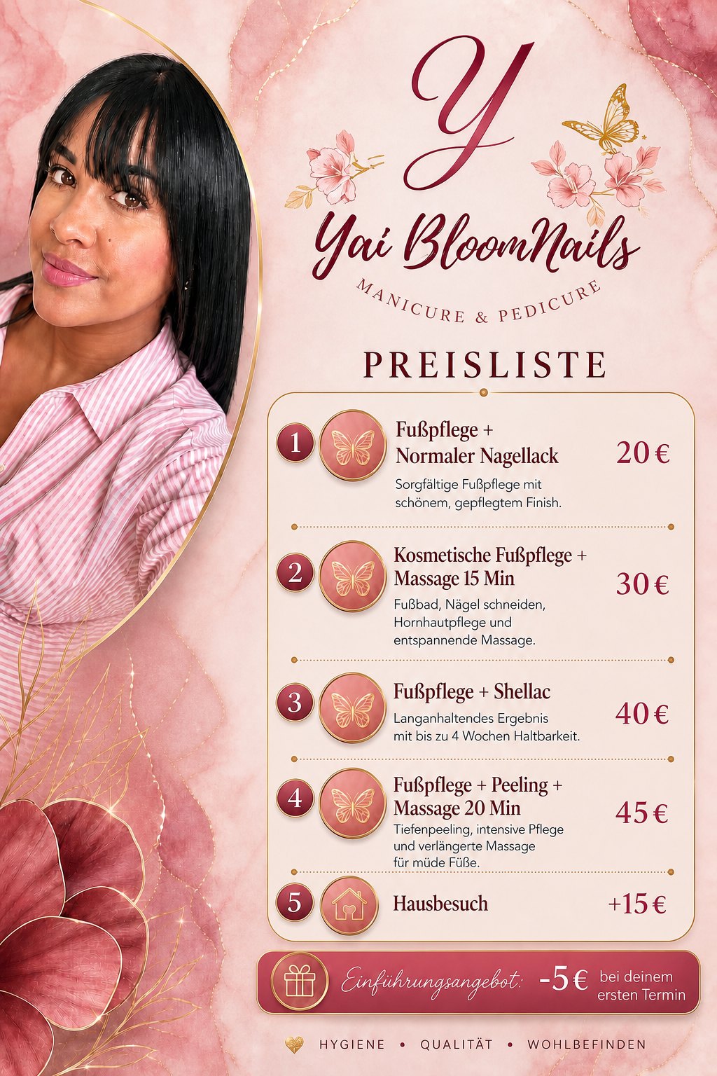 Preisliste von Yai BloomNails